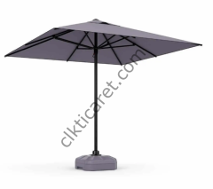 CLK 2,5x2,5 mt Siyah Profil Mega Manuel Şemsiye Bahçe Cafe Otel Plaj Şemsiyeleri