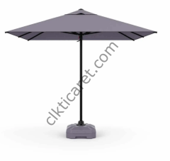 CLK 2,5x2,5 mt Siyah Profil Mega Manuel Şemsiye Bahçe Cafe Otel Plaj Şemsiyeleri