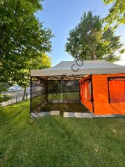 CLK 3x6 Metre 40 mm Verendalı Gazebo Portatif Kamp Çadırı Sineklikli Model