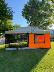 CLK 3x6 40 mm Verendalı Gazebo Portatif Kamp Çadırı Sineklikli Model