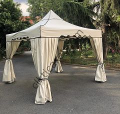 CLK 3x3 40 mm Garden Katlanabilir Tente Bahçe Çardak Krem