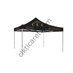 CLK 4x4 mt Tavan Logo Baskılı Gazebo Katlanabilir Tente Stand Tanıtım Fuar Çadırı