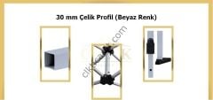 CLK 3x3 Katlanabilir Tente Gazebo Portatif Çadır 30 mm 2 Yan Pencereli 1 Yan Aksesuarsız 1 Yan Kapı ve Pencereli