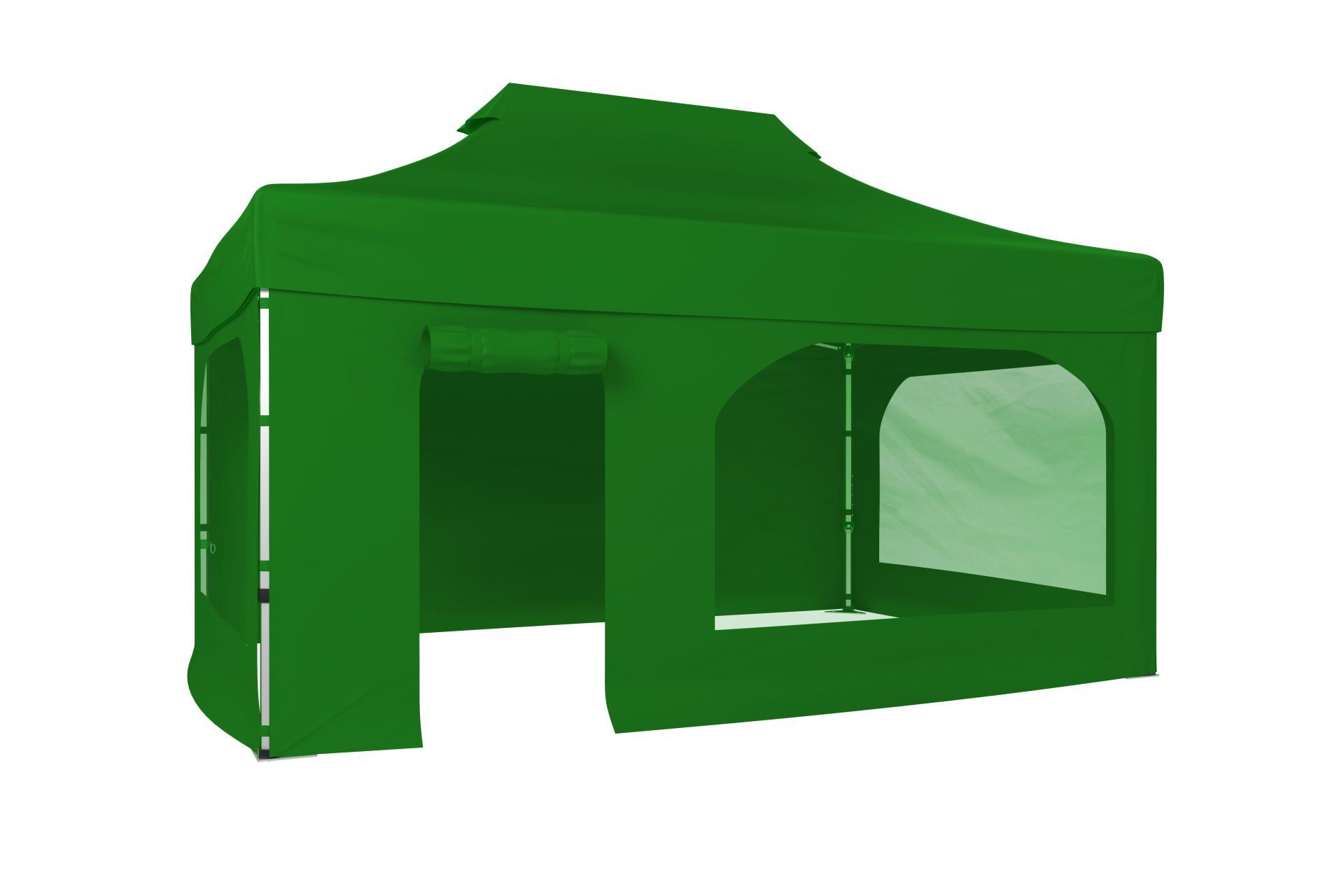 CLK 3x4,5 Katlanabilir Tente Gazebo Portatif Çadır 30 mm 2 Yan Pencereli 1 Yan Aksesuarsız 1 Yan Kapı ve Pencereli