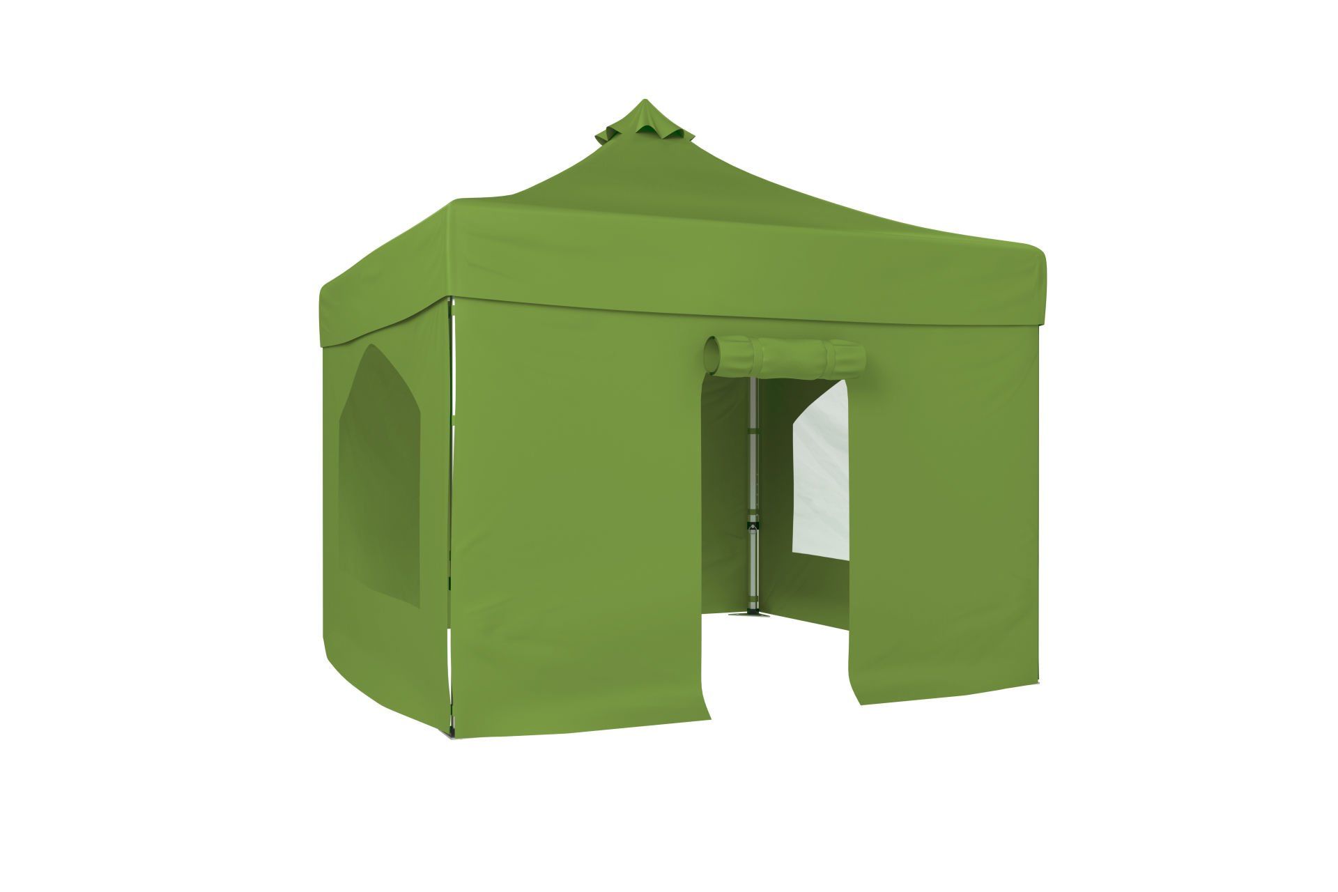 CLK 3x3 40mm Alüminyum Katlanabilir Tente Gazebo Çadır 4 Yan Kapalı 2 Camlı 1Kapılı Tam Duvarlı