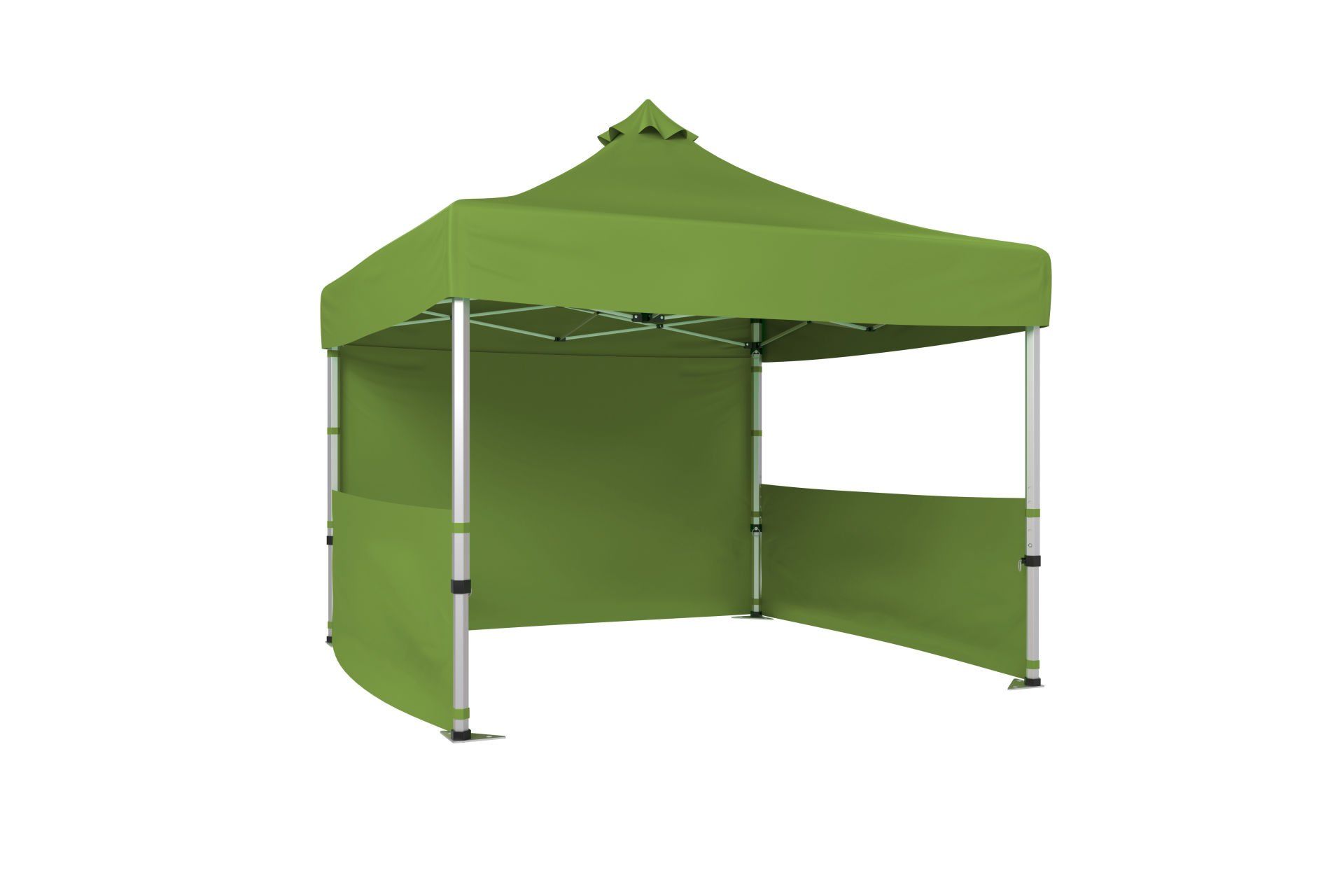 CLK 3x3 40mm Alüminyum Katlanabilir Tente Gazebo Çadır 2 Yarım Duvar 1 Tam Duvarlı