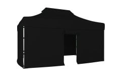 CLK 3x4,5 40mm Alüminyum Katlanabilir Tente Gazebo Çadır 4 Kenar Kapalı 1 Kenar Kapılı