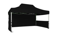 CLK 3x4,5 40mm Alüminyum Katlanabilir Tente Gazebo Çadır 3 Kenar Kapalı 2 Yarım Duvar
