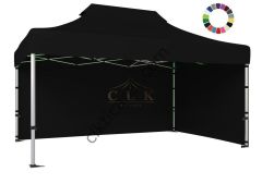 CLK 3x4,5 40mm Alüminyum Katlanabilir Tente Gazebo Çadır 2 Kenar Kapalı