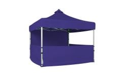 CLK 3x3 52mm Kalın Alüminyum Katlanabilir Tente Gazebo Çadır 4 Yan Kapalı 3 Yarım Duvarlı Çadır