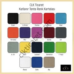 CLK 3x3 52mm Kalın Alüminyum Katlanabilir Tente Gazebo Çadır 2 Yarım Duvar 1 Tam Duvarlı