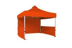 CLK 5x5 52mm Kalın Alüminyum Katlanabilir Tente Gazebo Çadır 2 Yarım Duvar 1 Tam Duvarlı