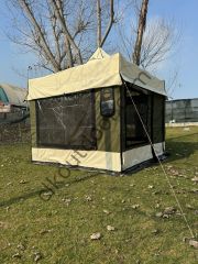 CLK 3x3 Karavan Çadırı Kış Bahçesi Eko 40 mm Çelik Profil Portatif Katlanabilir Tente