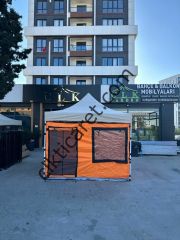 CLK 3x3 40mm Katlanır Gazebo Kamp Çadır Turuncu