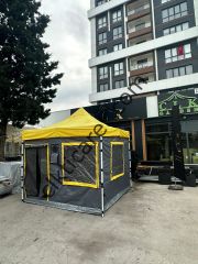 CLK 3x3 40 mm Profil Katlanır Gazebo Kamp Çadır Antrasit Gri