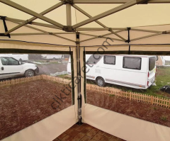 CLK 3x3 mt 52 mm Kalın Alüminyum Karavan Çadırı Kış Bahçesi Portatif Katlanabilir Tente
