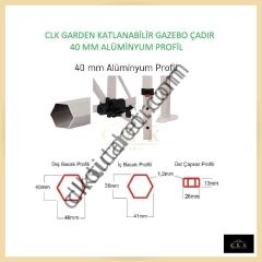 CLK 1,5x1,5 mt 40mm Alüminyum Katlanabilir Tente Gazebo Çadır