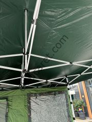 CLK 3x6 Verendalı 30 mm Profil Katlanır Portatif Gazebo Kamp Çadır Yeşil