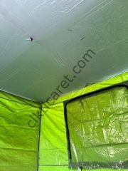 CLK 3x3 30 mm Profil Katlanır Gazebo Portatif Kamp Çadır Haki Yeşil Kamuflaj Detaylı