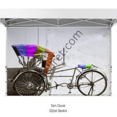CLK 3x3 Metre Baskılı Gazebo Çadır Portatif Tente Set