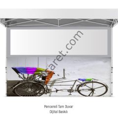 CLK 3x3 Metre Baskılı Gazebo Çadır Portatif Tente Set