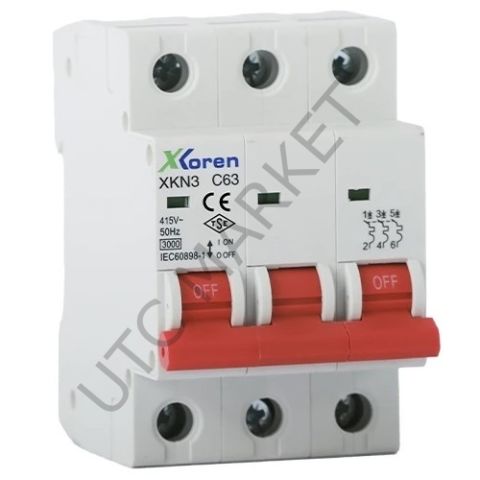 Xkoren XKN3 3kA 3P C Tipi 40A Otomatik Sigorta