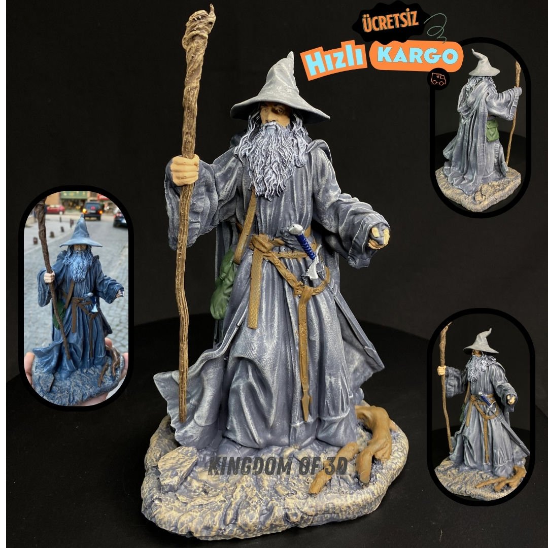 Gri Gandalf Figürü – El Yapımı, Sınırlı Stok, Koleksiyonluk