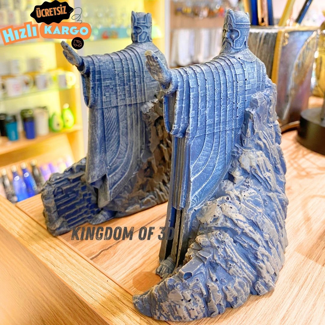 Argonath Heykelleri Kitap Tutucu, Yüzüklerin Efendisi Figür, Argonath Bookend, 2 Parça (Sağ, Sol)