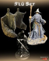 Yüzüklerin Efendisi 3'lü Figür Seti (Gandalf,Argonath, Nazgul)