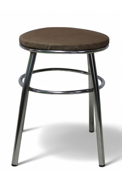 Dayanıklı Metal Tabure Leke Tutmayan Kumaşlı Sağlam Mutfak Taburesi 30x40 cm
