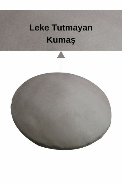 Dayanıklı Metal Tabure Leke Tutmayan Kumaşlı Sağlam Mutfak Taburesi 30x40 cm