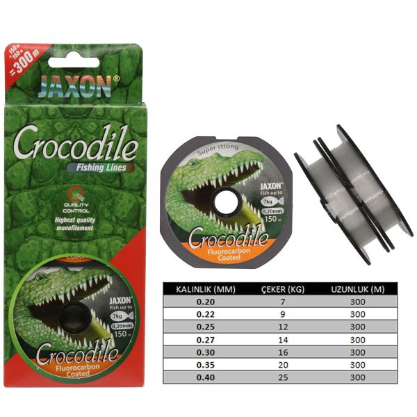 Jaxon Crocodile Fluorocarbon 150+150 mt Makara Misina