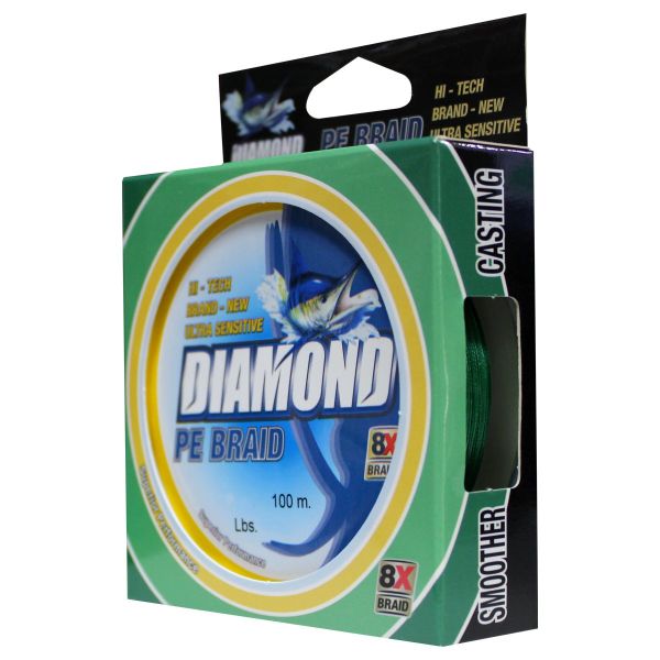 Diamond PE 100 mt 8 Kat Yeşil İp Misina