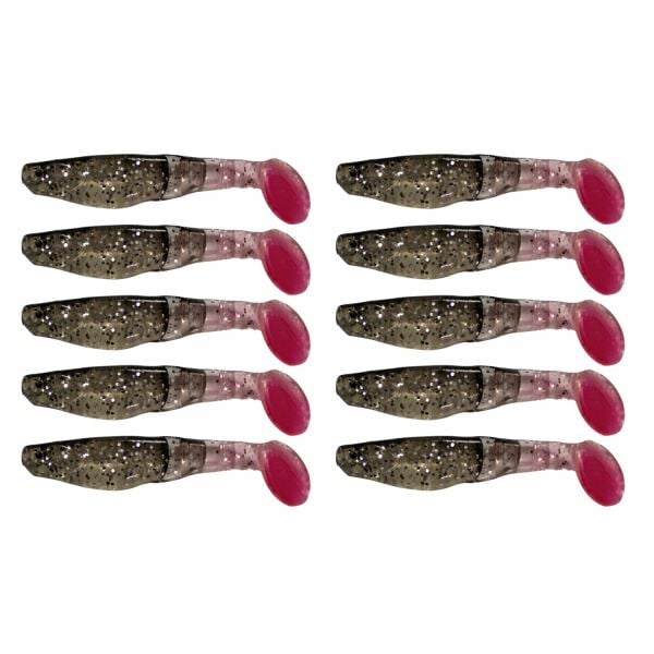 Solano Fishing Simli Silikon Sahte Balık, Balık Yemi 5,5 cm 10'lu Paket