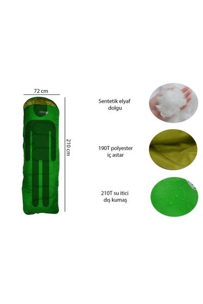 -15 DERECE UYKU TULUMU KAMP, OUTDOOR, AV , BALIK , FESTİVAL