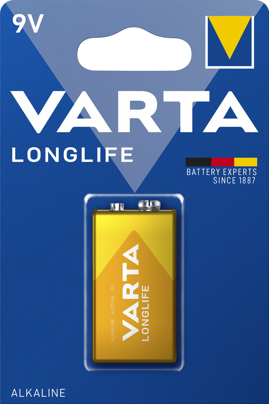 Varta Longlife 1 x 9 Volt Pil