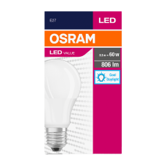 Osram Led Value 8,5W/6500K 806lm E27 Beyaz Işık