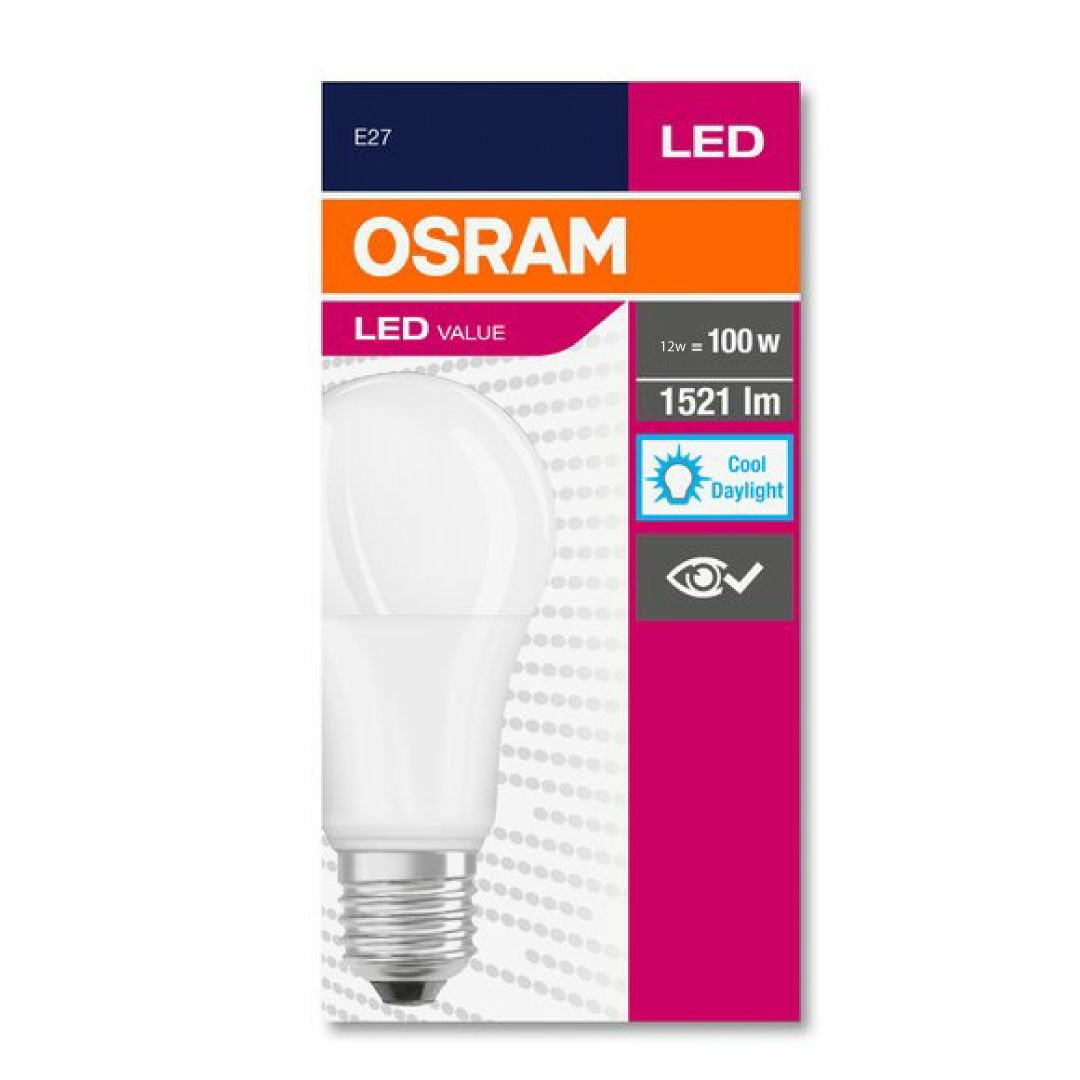 Osram Led Value 12W/6500K 1521lm E27 Beyaz Işık