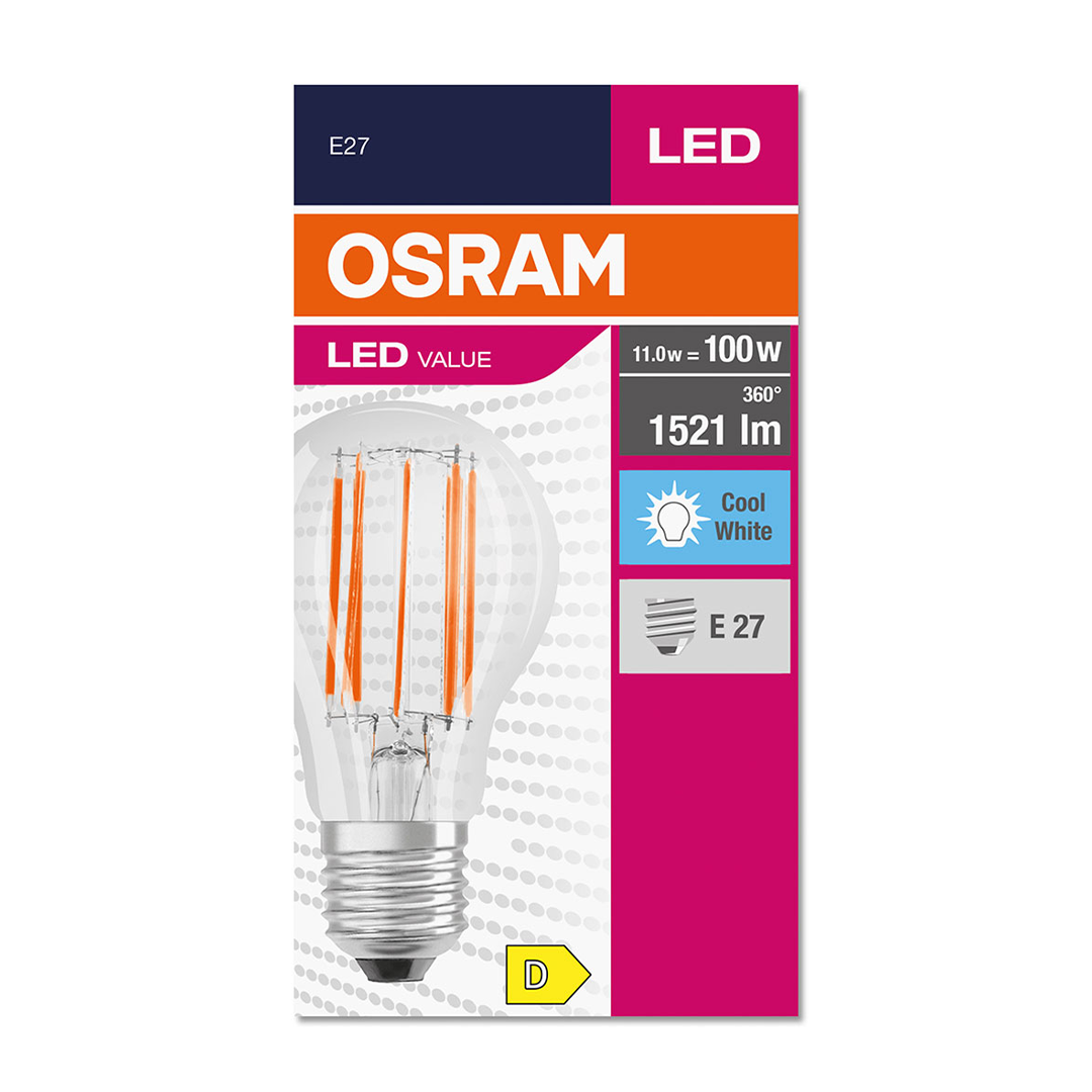 Osram Value CLA 100 11W/4000K 1521lm E27 Gün Işığı