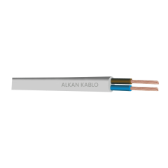 Alkan TTR Alçak Gerilim Enerji Kablosu H05VV-F 2 X 0,75 mm Siyah 100 Mt