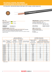 Alkan NYAF Alçak Gerilim Enerji Kablosu H05V - K 1 X 1 mm Kahverengi 100 Mt