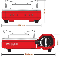 Orcamp Mini Çantalı Kamp Ocak Kırmızı