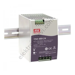 Meanwell TDR-480-24 24VDC 20.0A 480W Trifaze Raya Montaj Güç Kaynağı