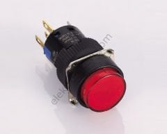 Ø16 Yaylı Buton 1NO+1NC  Led Işık 24V AC/DC - 5 Pin Buton