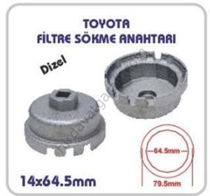 Toyota Filtre Sökme Anahtarı Dizel 64.5 Mm 14 Köşe