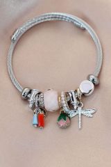 Çelik İncili Yusufçuk Model Charm Bilezik