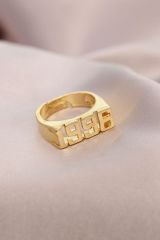 Gold Metal 1996 Ayarlanabilir Tarih Yüzük