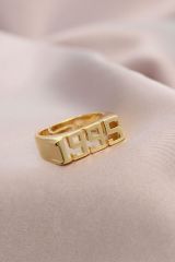 Gold Metal 1995 Ayarlanabilir Tarih Yüzük