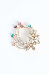 Zirkon Taşlı Metal Broş