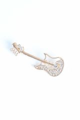 Zirkon Taşlı Metal Broş